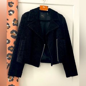Theory jacket faux fur